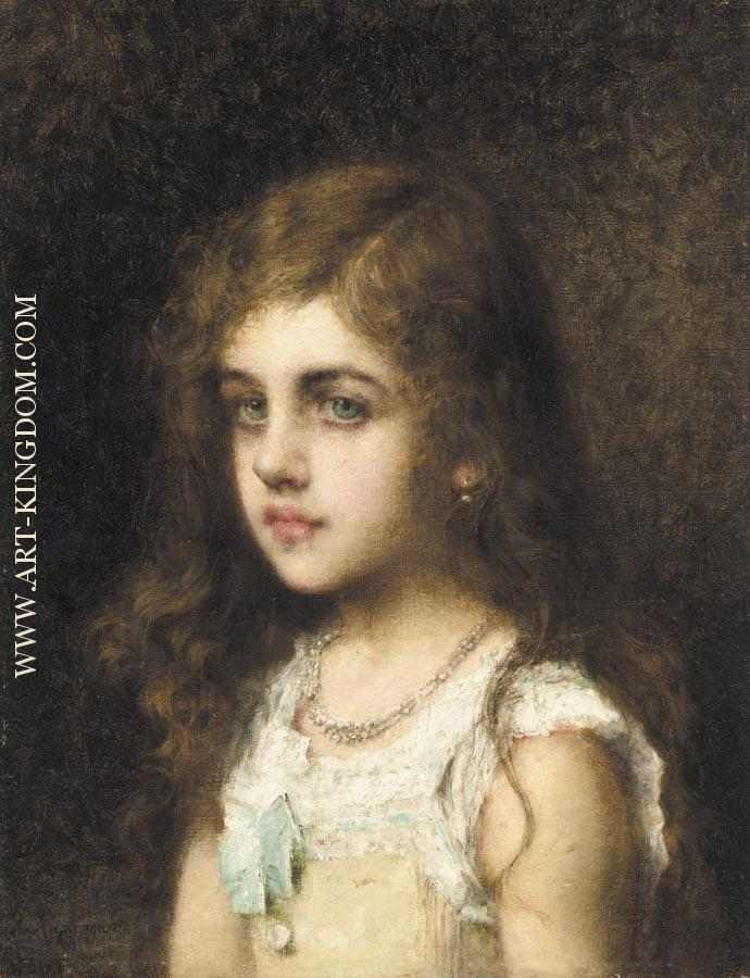 Young Girl with a Turquoise Bow