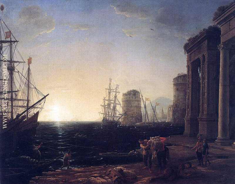 Harbour Scene at Sunset