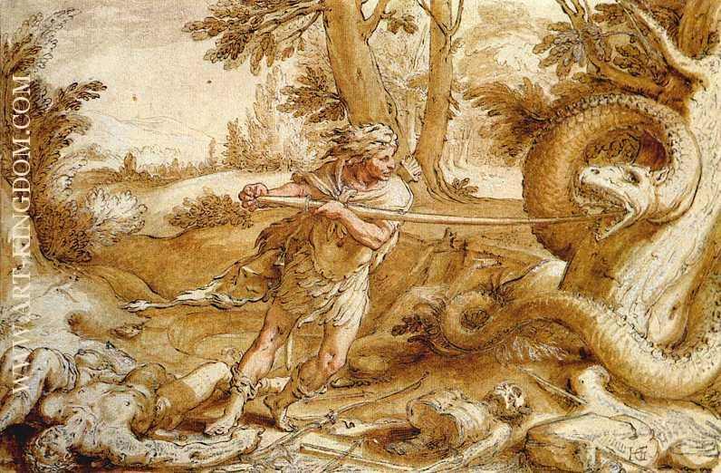 Hendrick Goltzius Cadmus slaying the Dragon