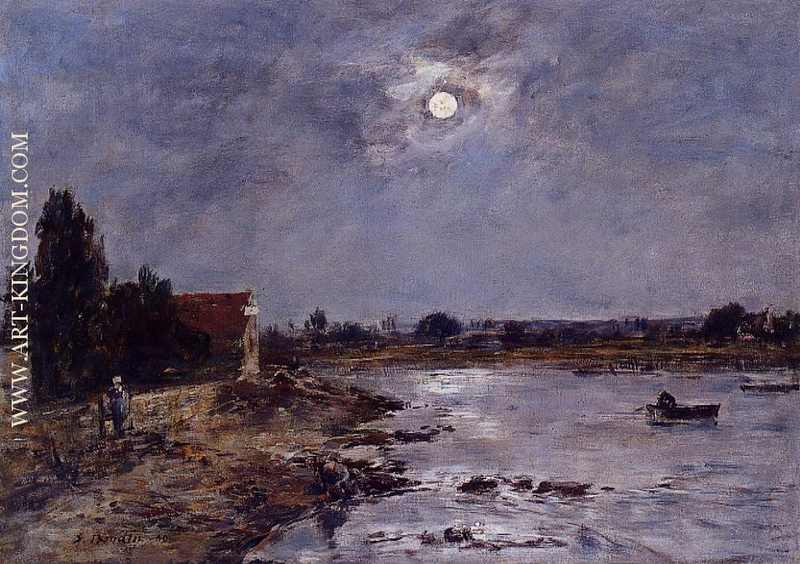 The Banks of the Touques Moonlight