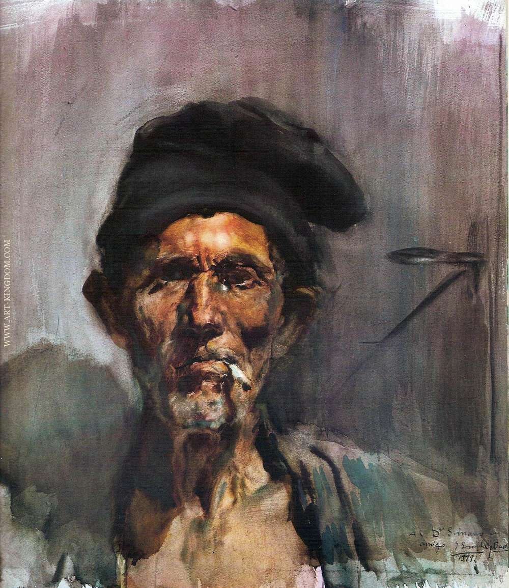 The old man of the cigarette