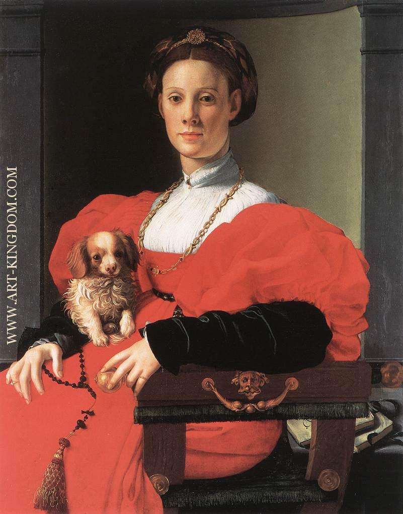 Portrait of a Lady with a Puppy