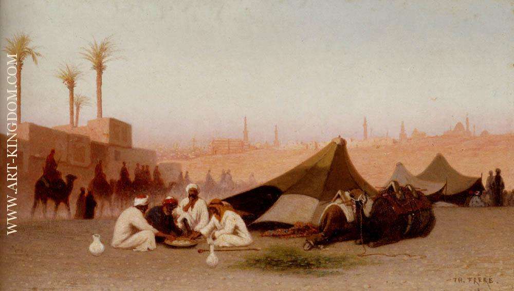 A late afternoon meal at an encampment Cairo