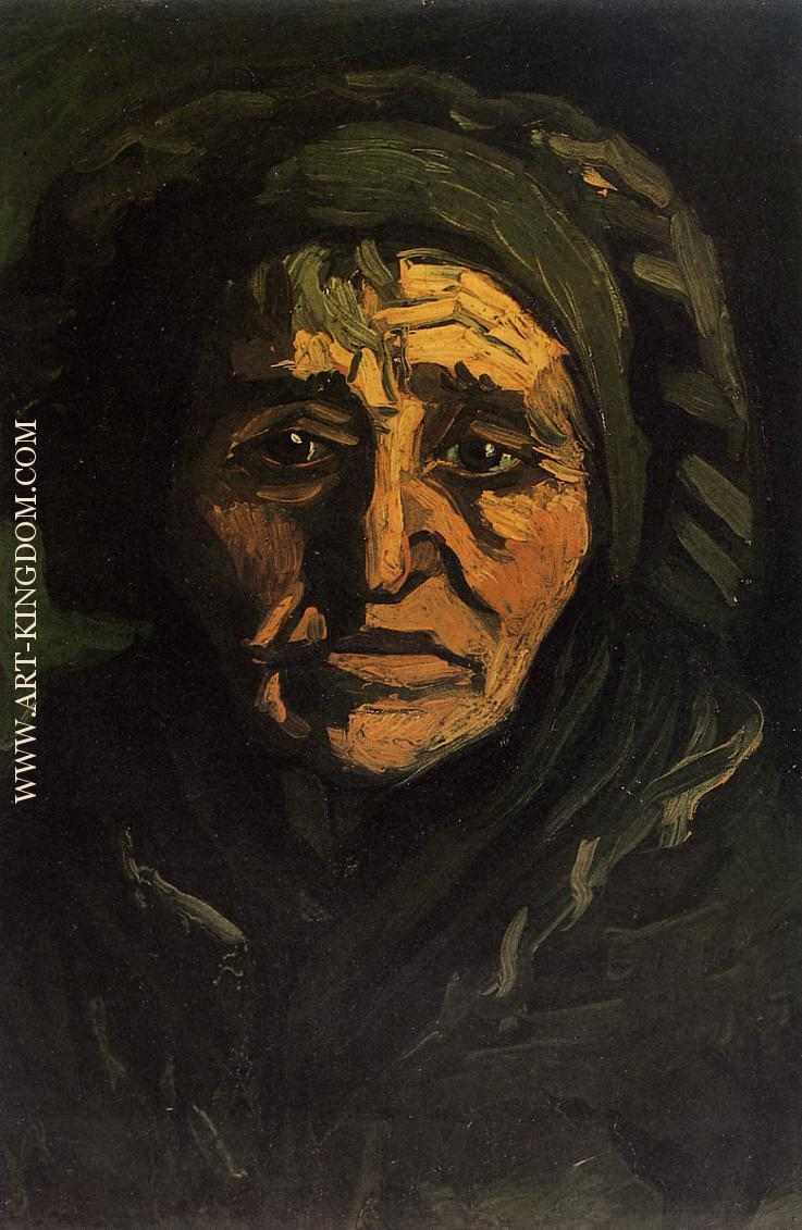 Head of a Peasant Woman with Greenish Lace Cap