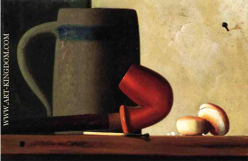 Still Life with Mug Pipe and Oyster Crackers