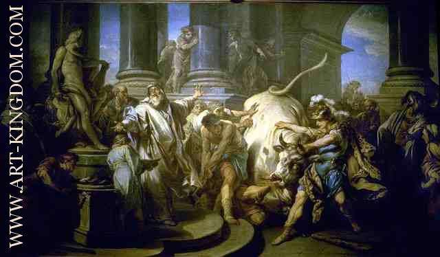 Theseus Conquering the Bull at Marathon