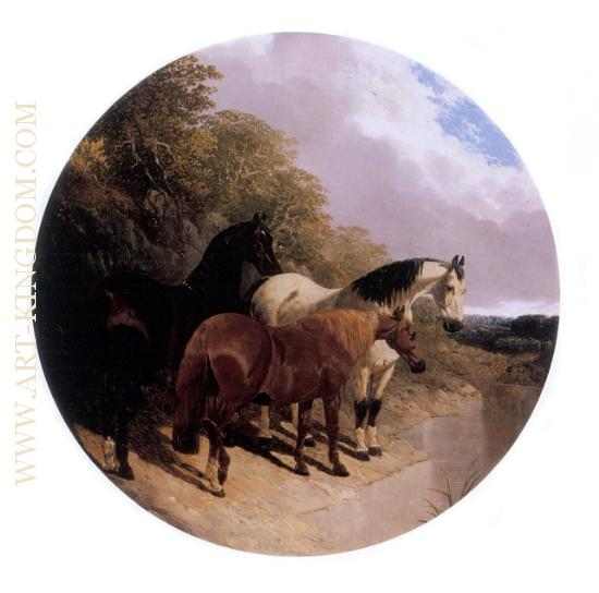 Horses Beside a River 1850