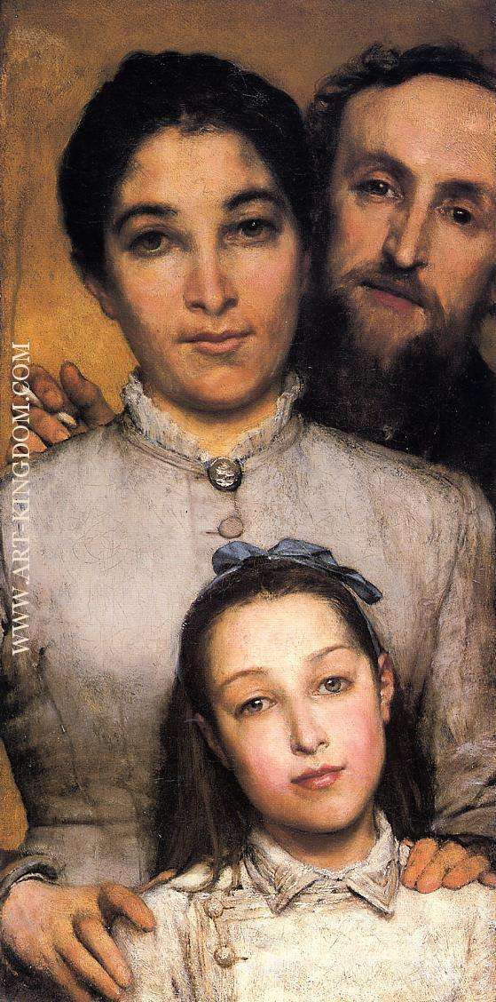 Portrait of Aime Jules Dalou his Wife and Daughter