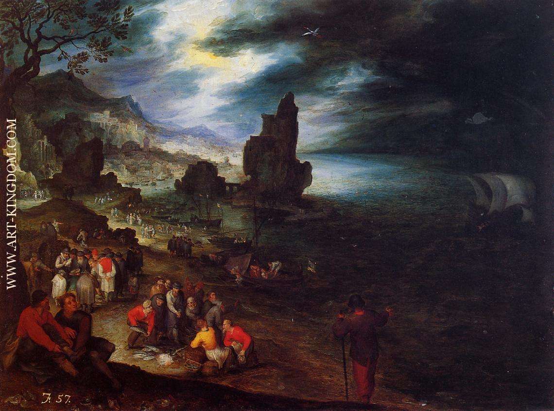 Coastal Landscape with the Sacrifice of Jonas