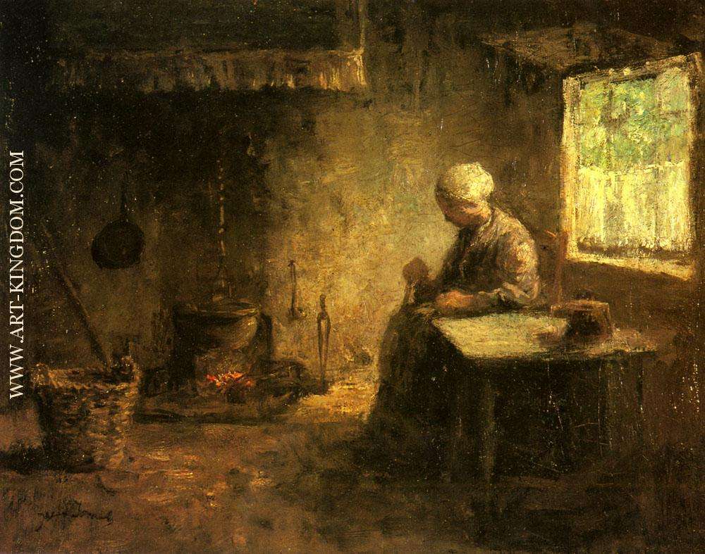 Peasant Woman by a Hearth