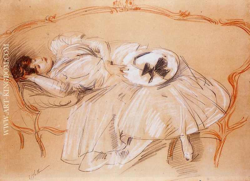 Young Woman on a Divan