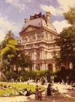 The Gardens of the Carrousel and the Richelieu Pavillion in Paris