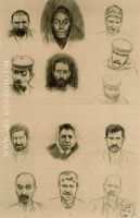 Retratos de los acusados del atentado del Liceo