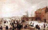 A Scene on the Ice near a Town