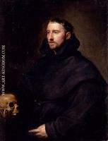 Portrait Of A Monk Of The Benedictine Order Holding A Skull