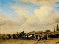 A Noble Coach Making Its Way Along the Beach at Scheveningen