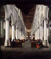 Interior of the Nieuwe Kerk Delft from beneath the Organ Loft at the Western Entrance