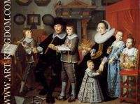 Portrait of Michiel van der Dussen his Wife Wilhelemina van Setten and their Children