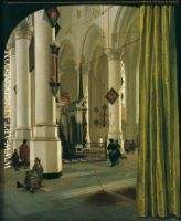 The interior of the Nieuwe Kerk in Delft with the tomb of Prince William of Orange of the silent