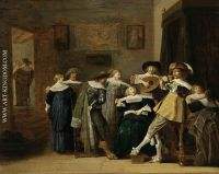 Dirck Hals An Elegant Company Playing Music