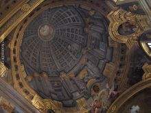 Trompe loeil dome by the workshop of Andrea Pozo ceiling of the Jesuitenkirche Vienna