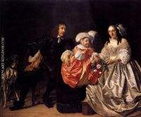 Pieter Lucaszn van de Venne with Anna de Carpentier and Child