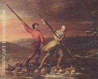 George Washington and Christopher Gist on the Allegheny River