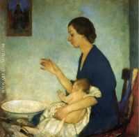 The Bath Portrait of Emelyn Nickerson with Baby