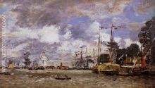 Anvers Boats on the River Scheldt