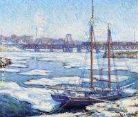 Schooner in the Ice View from the Bush Holley House Cos Cob Connecticut