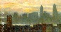 Manhattan s Misty Sunset 1911