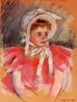 Simone in White Bonnet Seated with Clasped Hands no 1 