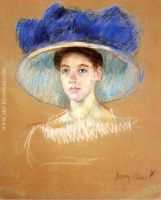 Woman s Head with Large Hat