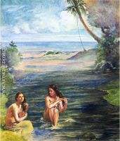 Women Bathing in Papara Riiver