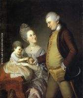 Portrait of John and Elizabeth Lloyd Caldwater and their Daughter Anne