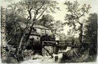 Andreas Achenbach Mill Beside a Stream