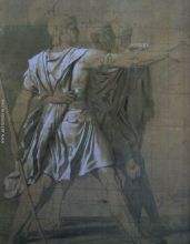 Study for the Oath of the Horatii the Three Horatii