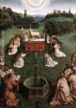 The Ghent Altarpiece Adoration of the Lamb detail centre 