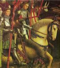 The Ghent Altarpiece The Soldiers of Christ detail 