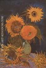 Vase avec cinq tournesols 1888