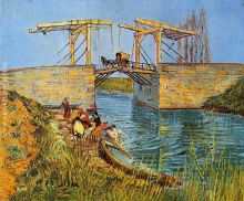 The Langlois Bridge at Arles with Women Washing 1