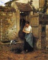 Peasant Girl and Doves