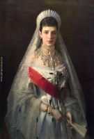 Portrait of Maria Fyodorovna born Princess Dagmar of Denmark wife of russian tsar Alexander I