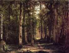 Forest Scene with Mother and Child