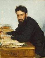 Portrait of writer Vsevolod Mikhailovich Garshin 