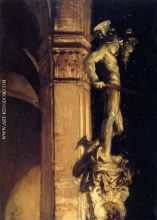 Statue of Perseus by Night