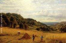 Alfred Harvesting At Luccombe Isle Of Wight