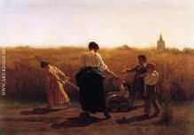 Copy after Jules Breton s Le Depart les Champs 