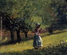 Girl with a Hay Rake