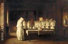 Sisters of charity saying grace before a meal at the hospice in Beaune France Le benedict 